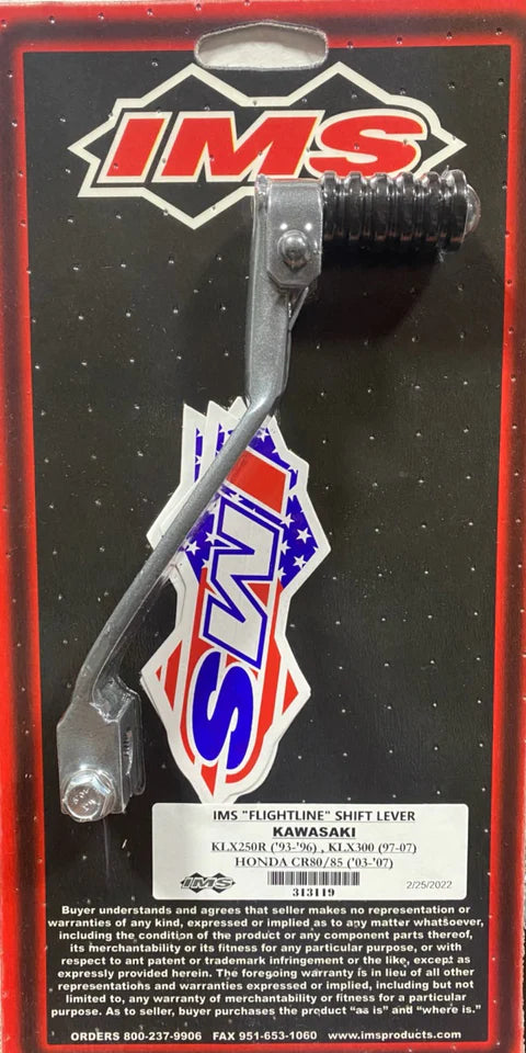 IMS FLIGHTLINE SHIFT LEVER (2003-2007) HONDA CR80 / CR85 (1993-2007) KAWASAKI KLX300 / KLX250R (CHECK YEAR/MODEL OPTIONS)