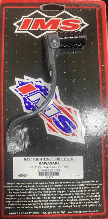 IMS FLIGHTLINE SHIFT LEVER (1993-2007) KAWASAKI KX125 / KX250 / KX500 / KLX650 (CHECK YEAR/MODEL OPTIONS)