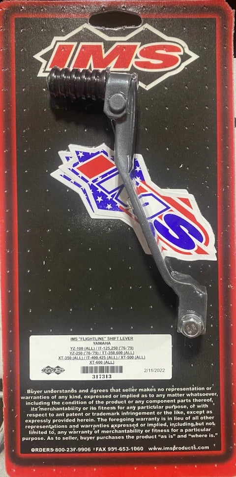 IMS FLIGHTLINE SHIFT LEVER (1976-2000) YAMAHA YZ100 / YZ250 / IT125 / IT250 / IT400 / IT425 / XT350 / XT500 / XT600 / TT-R350 / TT-R600 / YZ400 (CHECK YEAR/MODEL OPTIONS)