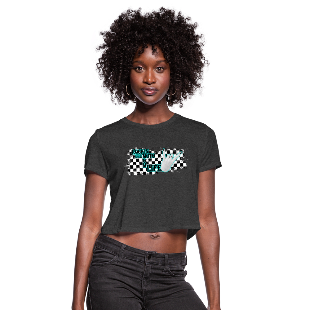 Women's Cropped T-Shirt - deep heather