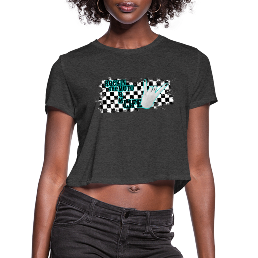 Women's Cropped T-Shirt - deep heather
