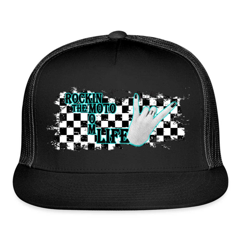 Roxkin' the MOTO mom Life Hat - black/black