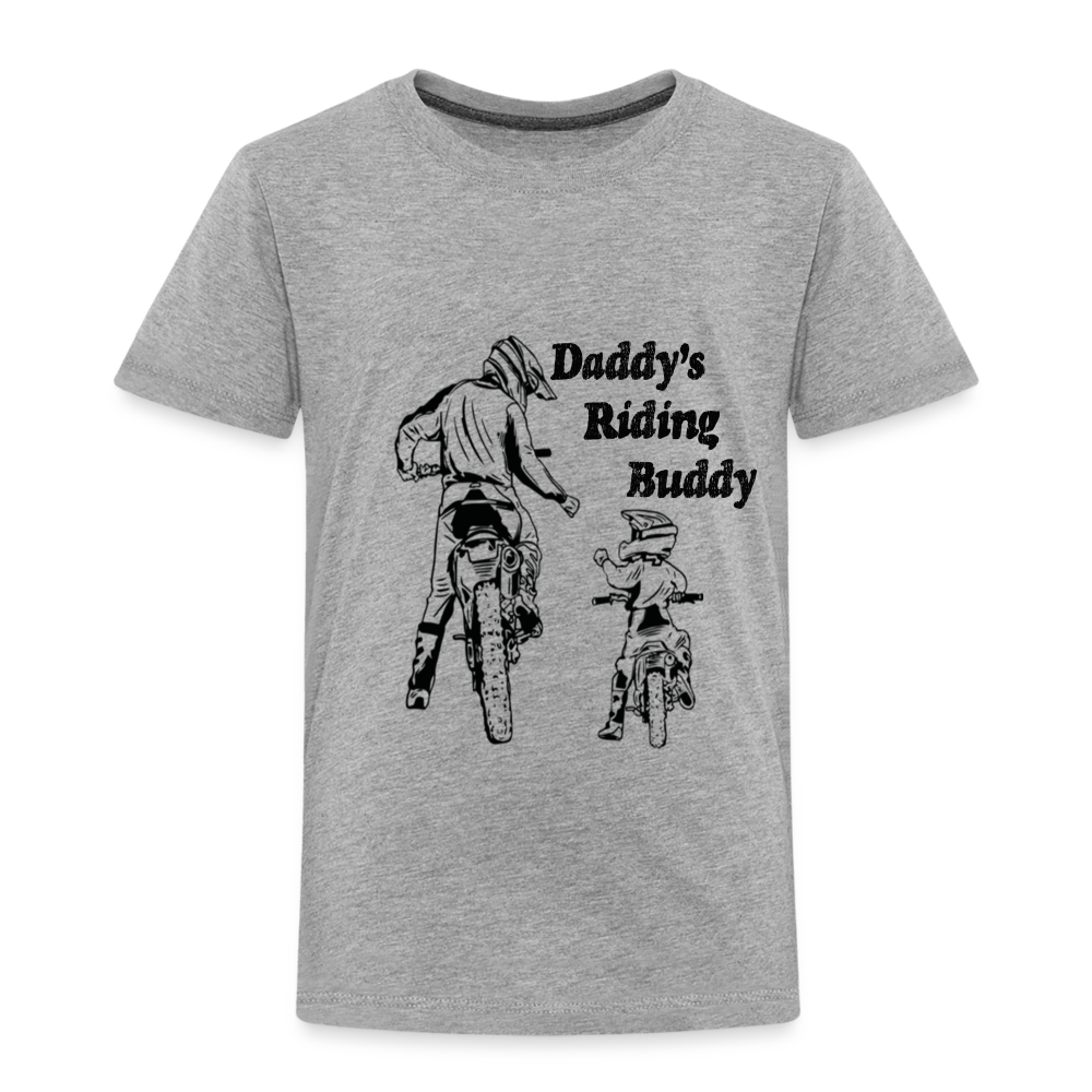 Daddy's Riding Buddy Toddler T-Shirt - heather gray