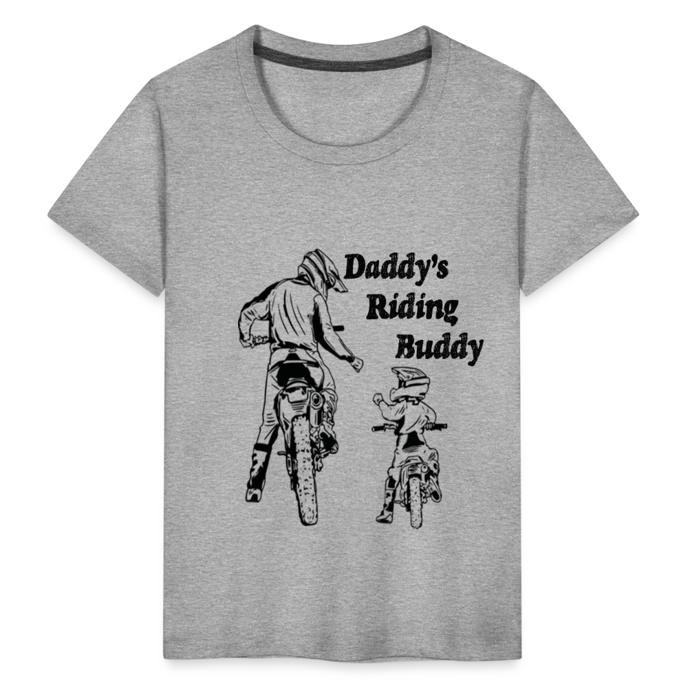 Daddy's Riding Buddy Toddler T-Shirt - heather gray