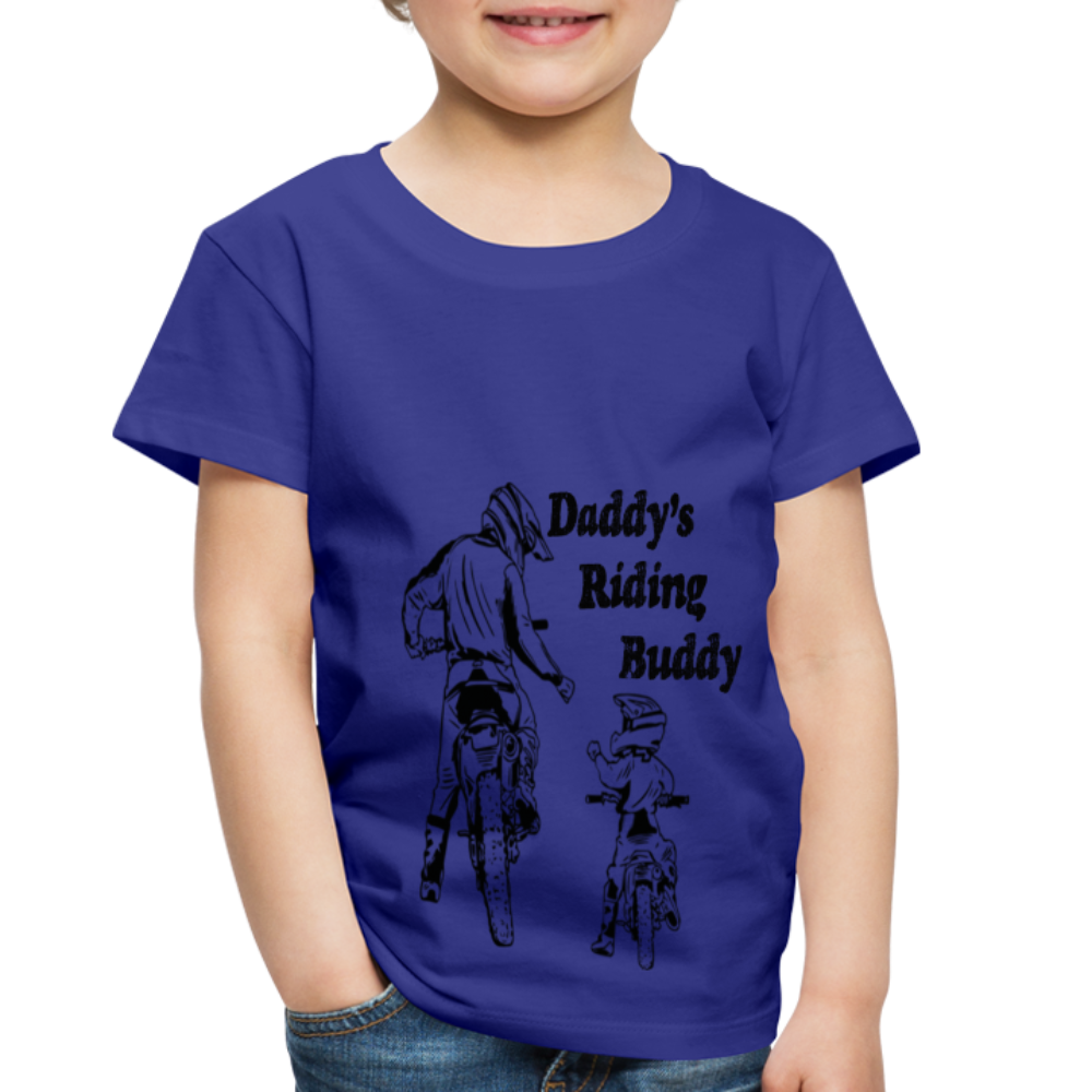 Daddy's Riding Buddy Toddler T-Shirt - royal blue