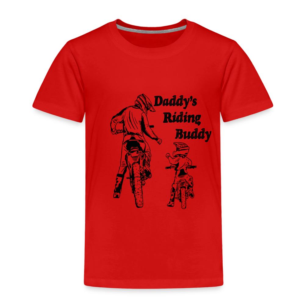 Daddy's Riding Buddy Toddler T-Shirt - red