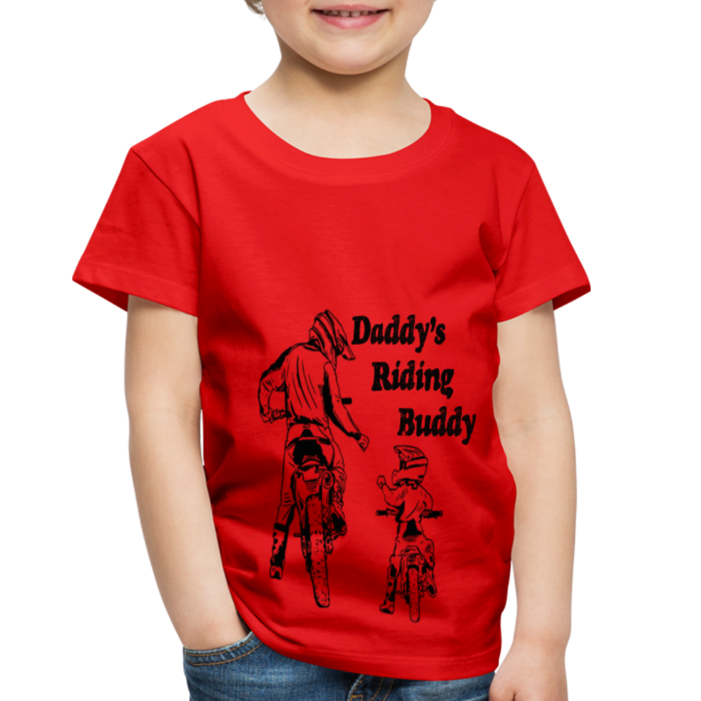 Daddy's Riding Buddy Toddler T-Shirt - red