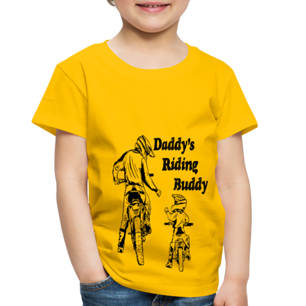 Daddy's Riding Buddy Toddler T-Shirt - sun yellow