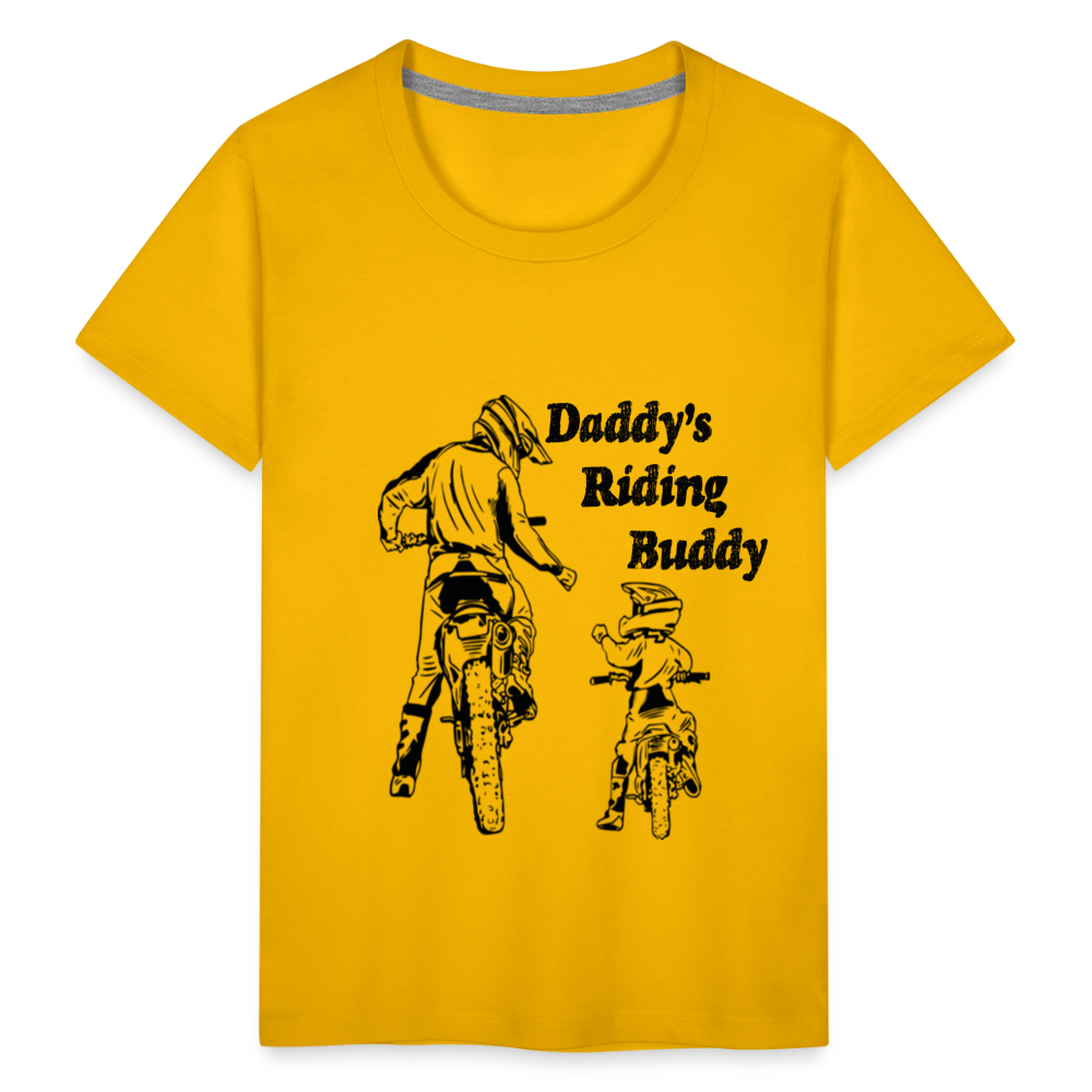 Daddy's Riding Buddy Toddler T-Shirt - sun yellow