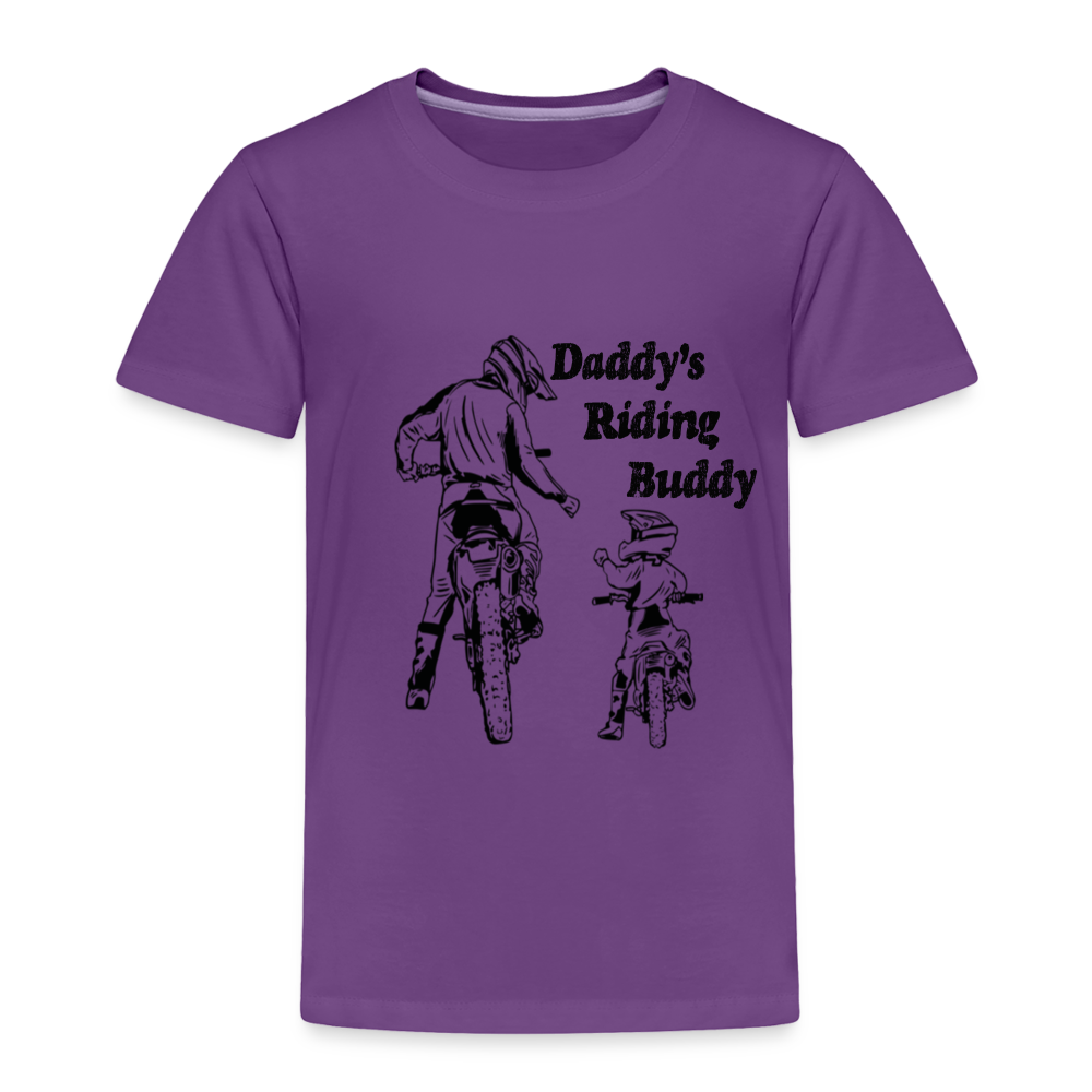 Daddy's Riding Buddy Toddler T-Shirt - purple