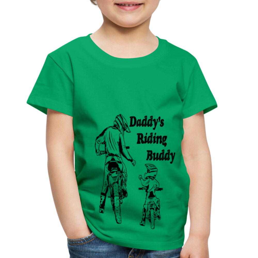 Daddy's Riding Buddy Toddler T-Shirt - kelly green