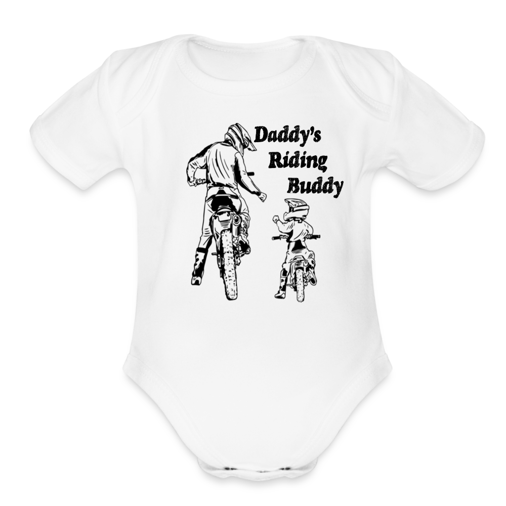 Daddy's Riding Buddy Onsie - white