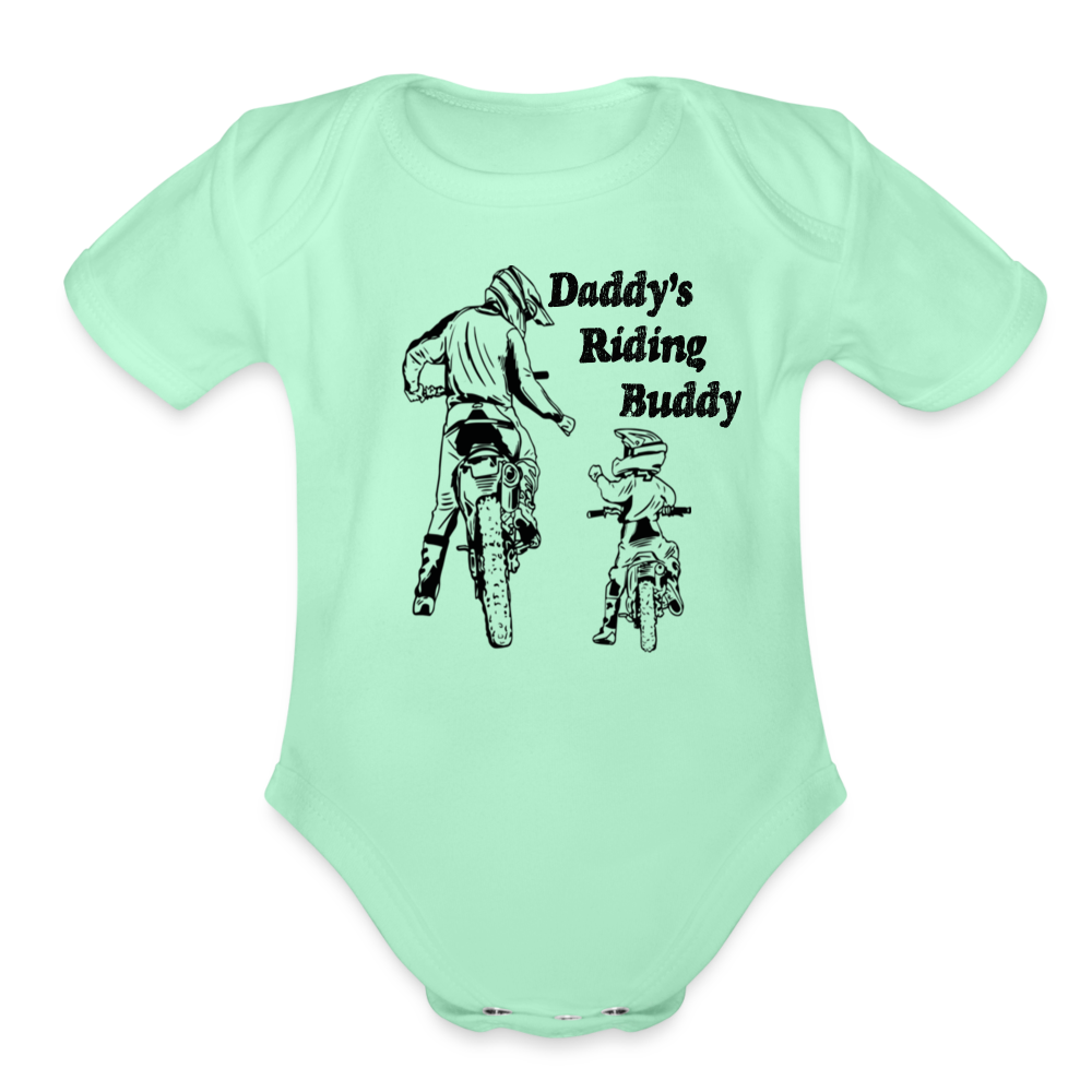 Daddy's Riding Buddy Onsie - light mint