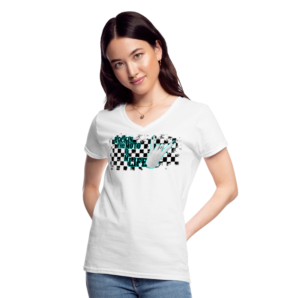 Women's V-Neck T-Shirt - white