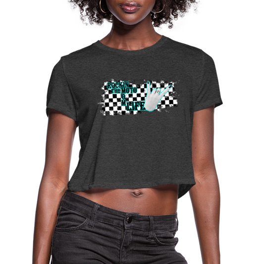 Women's Cropped T-Shirt - deep heather