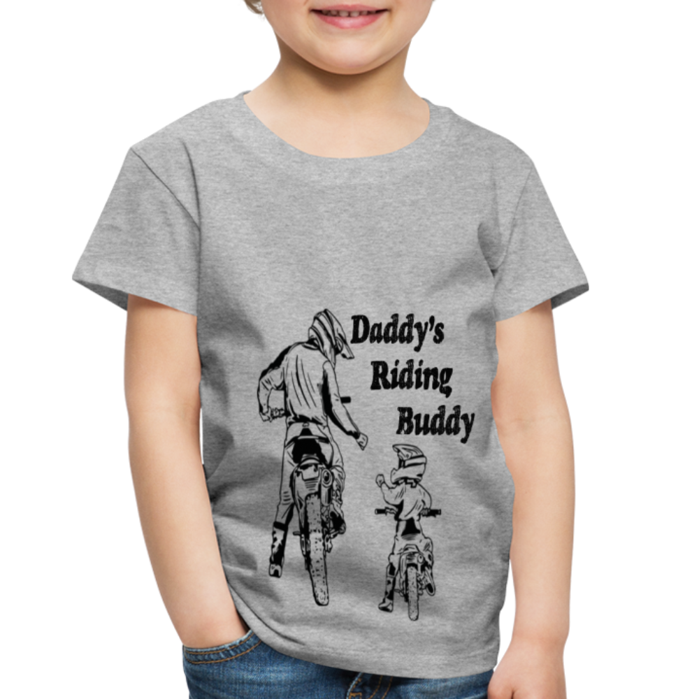 Daddy's Riding Buddy Toddler T-Shirt - heather gray
