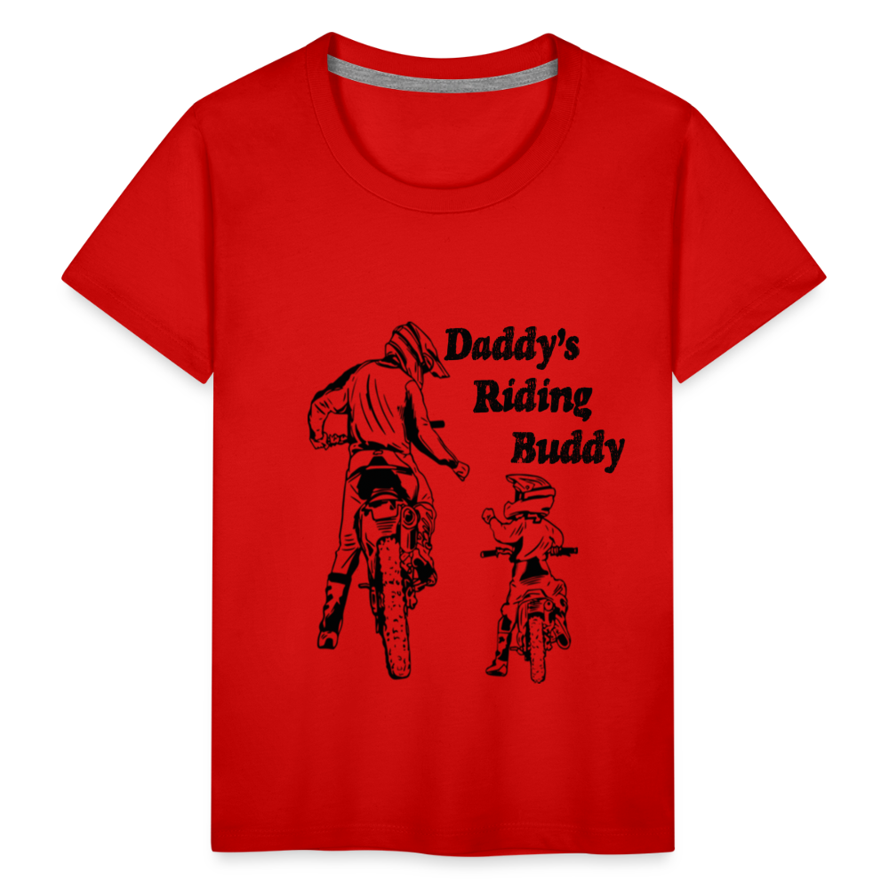Daddy's Riding Buddy Toddler T-Shirt - red