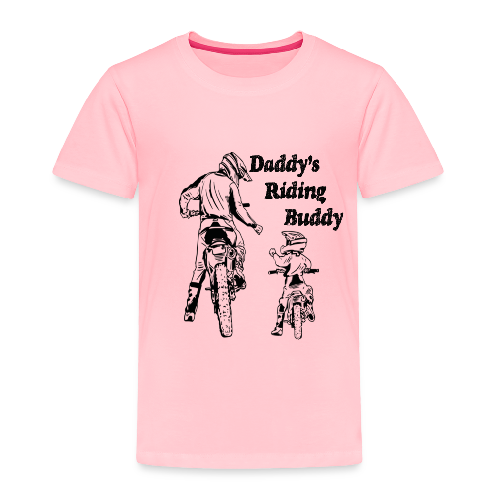 Daddy's Riding Buddy Toddler T-Shirt - pink