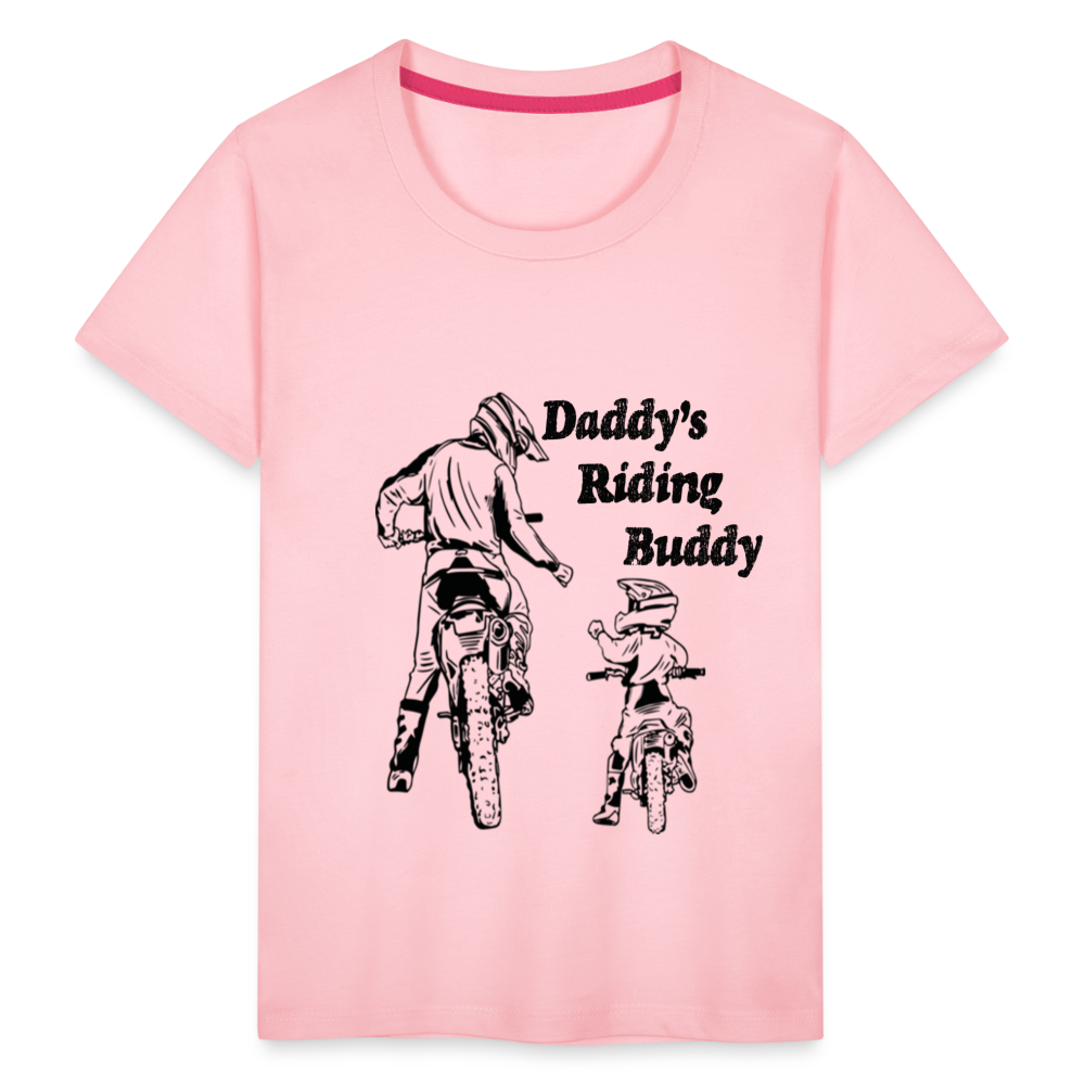 Daddy's Riding Buddy Toddler T-Shirt - pink