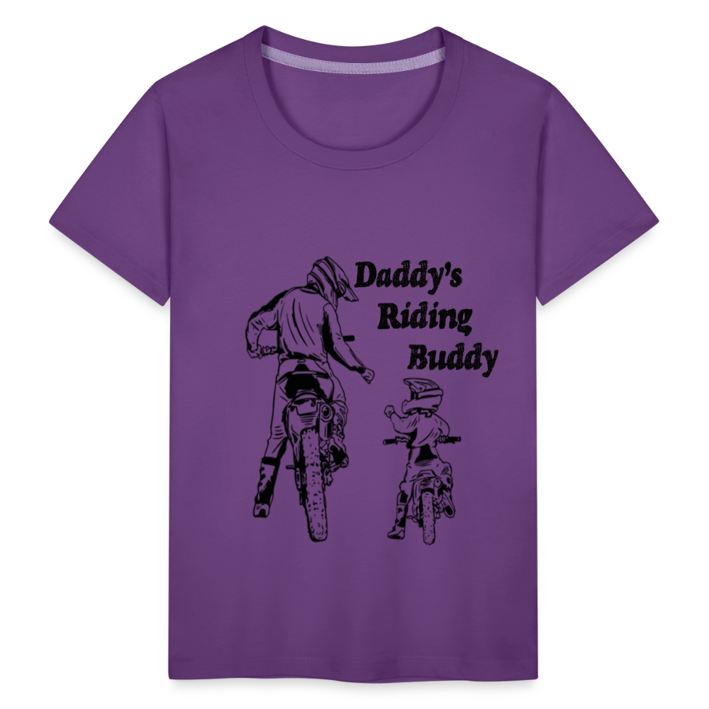 Daddy's Riding Buddy Toddler T-Shirt - purple