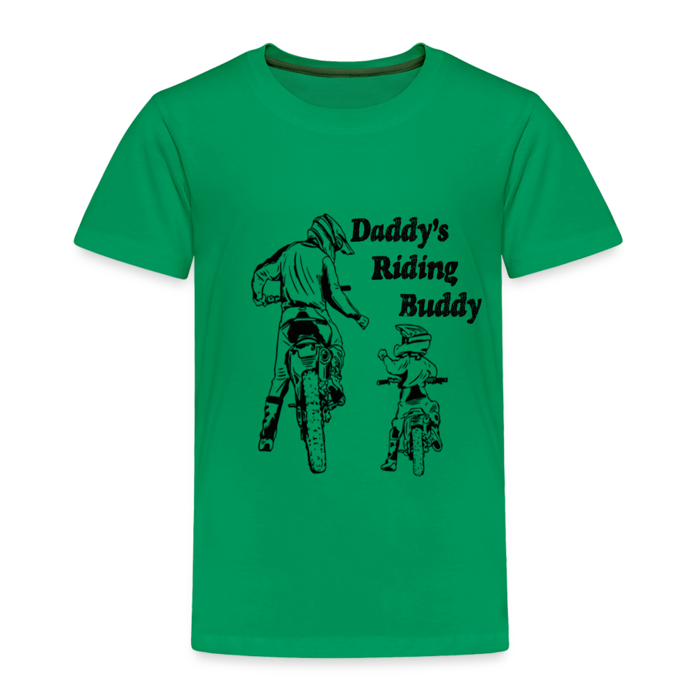 Daddy's Riding Buddy Toddler T-Shirt - kelly green