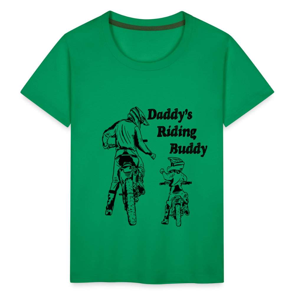 Daddy's Riding Buddy Toddler T-Shirt - kelly green