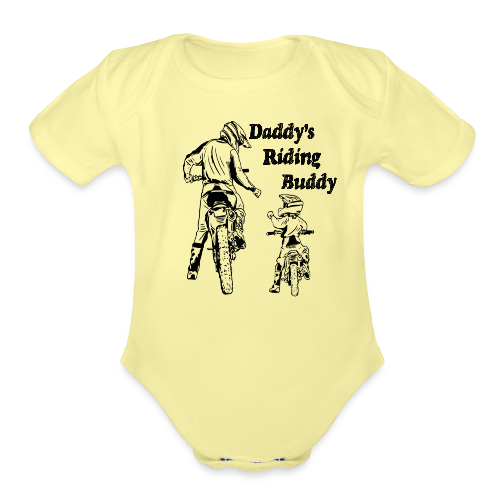 Daddy's Riding Buddy Onsie - washed yellow