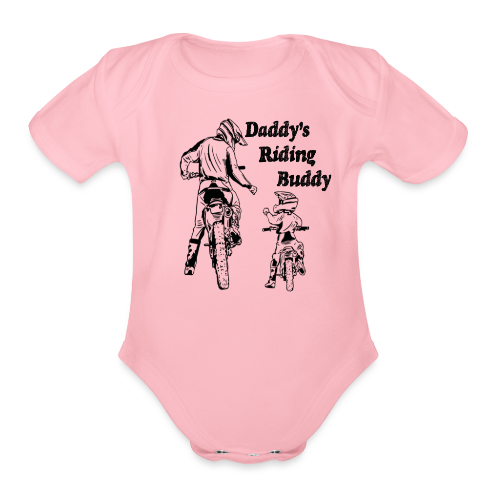 Daddy's Riding Buddy Onsie - light pink
